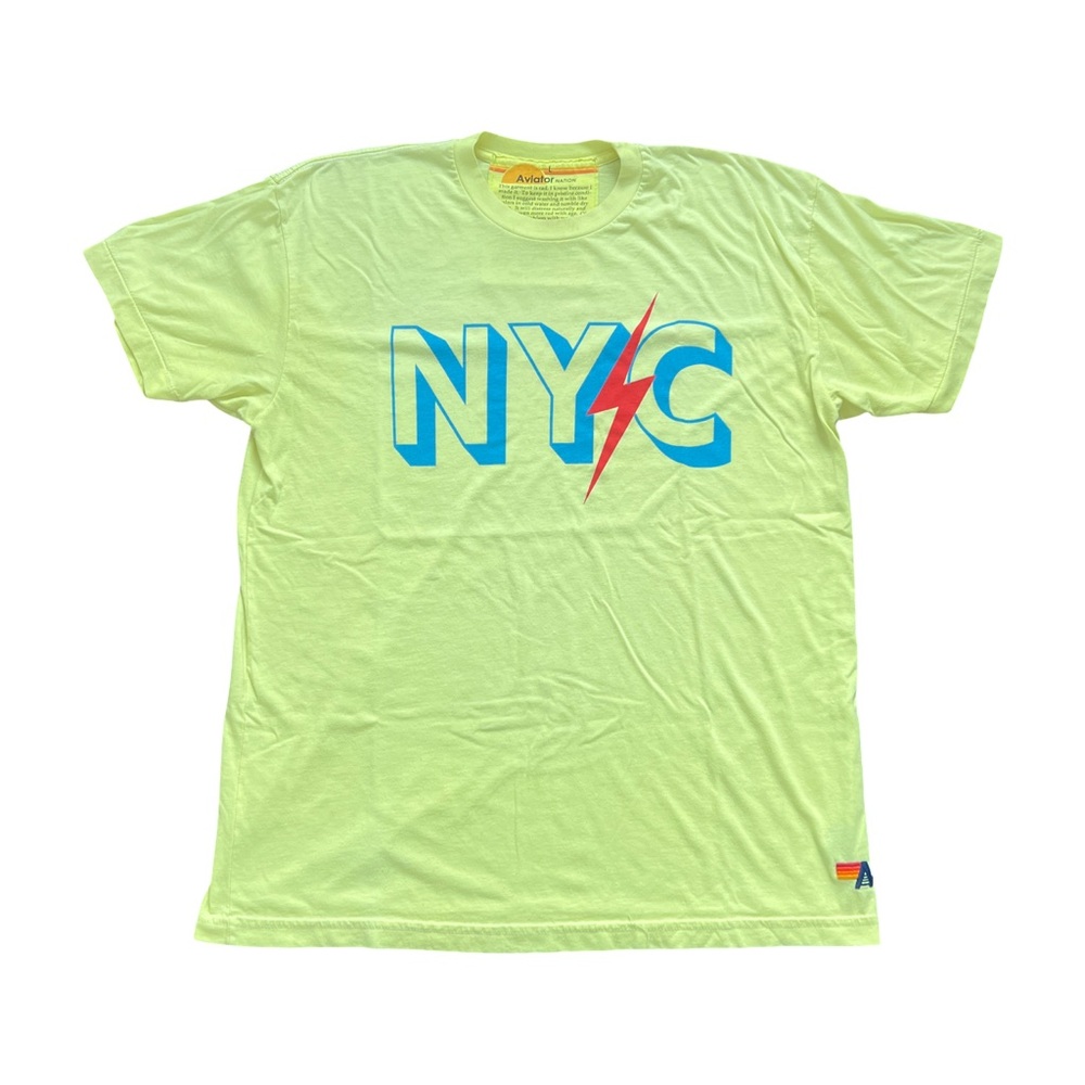 Aviator Nation Neon Green NYC Tee